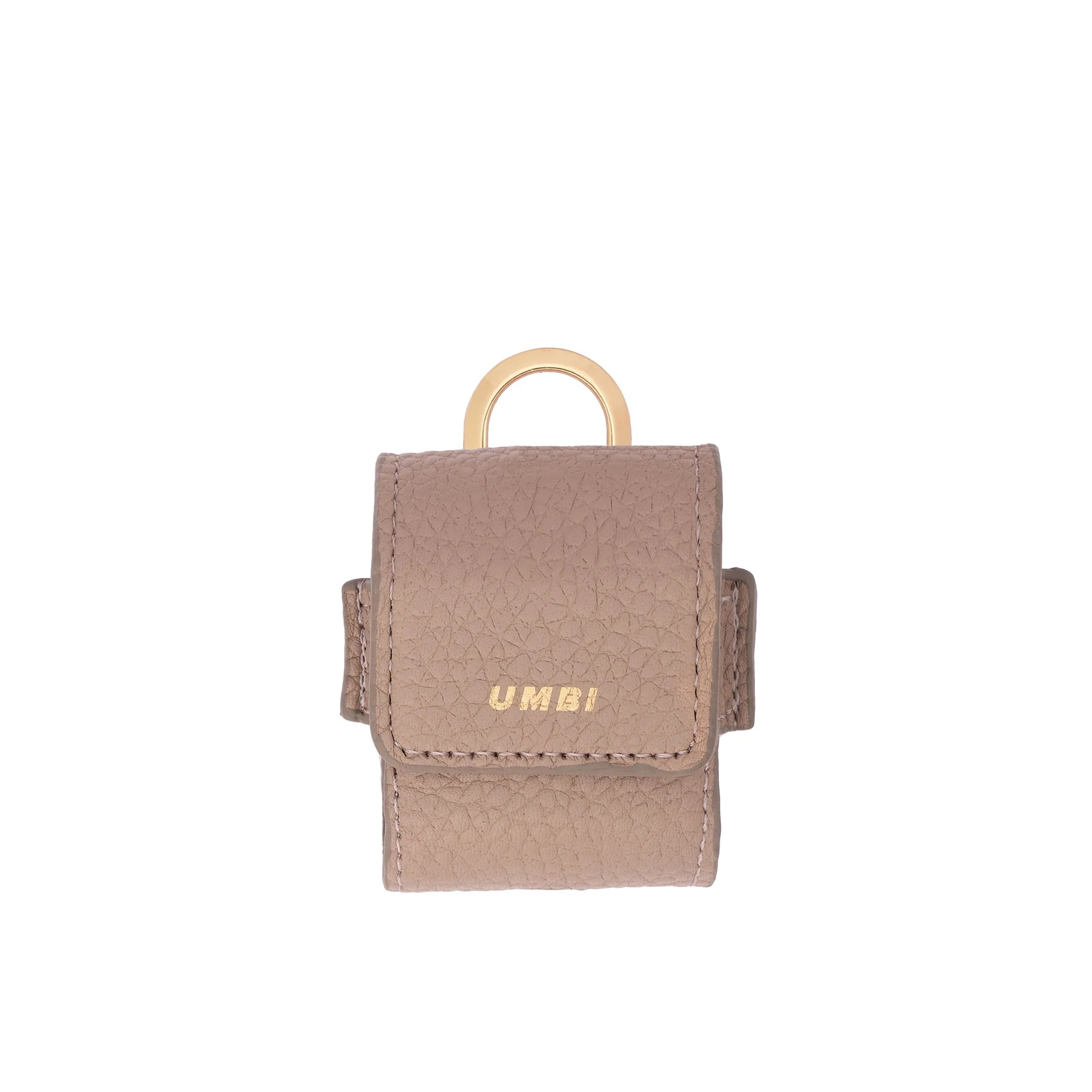 UMBI Personalized Leather AirPods Case - Beige - Image 4