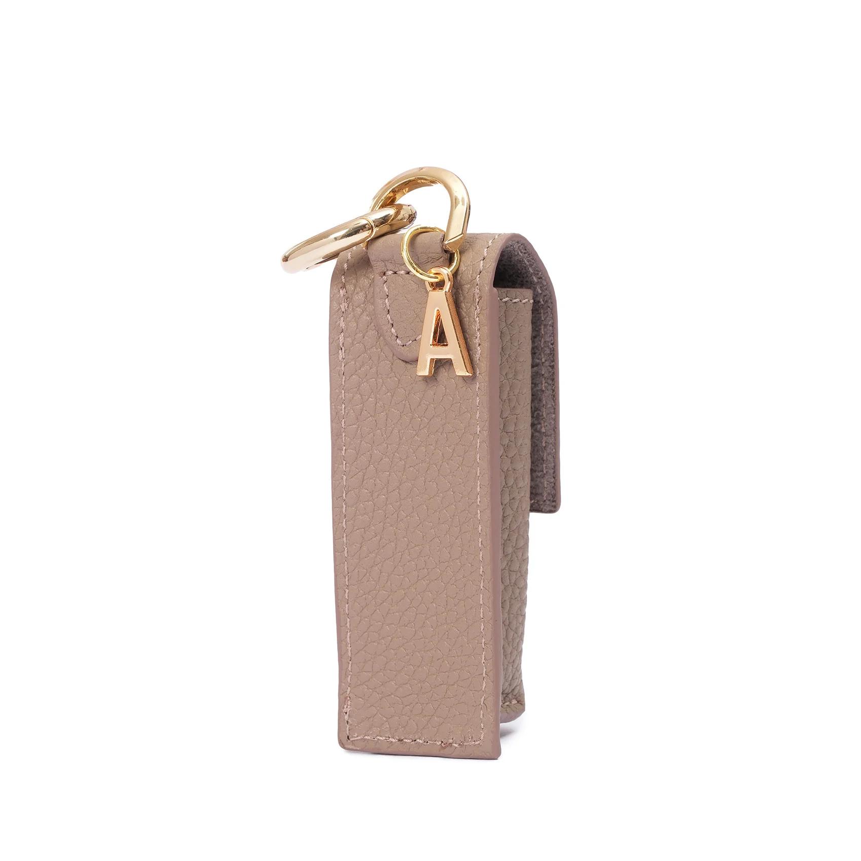 UMBI Personalized Leather Lipstick Bag - Beige - Image 2