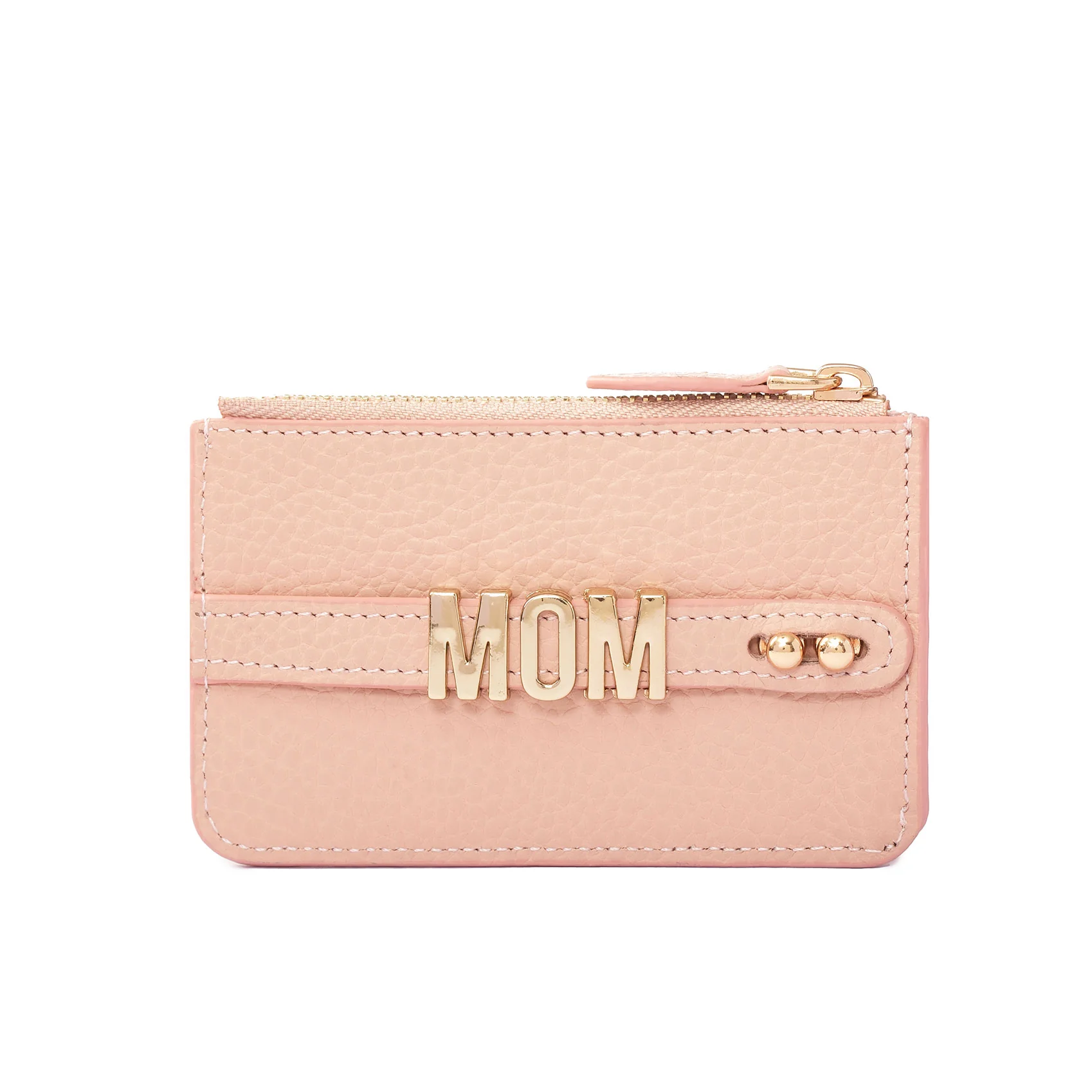 UMBI Personalized Leather Mini Wallet - Powder Pink - Image 3