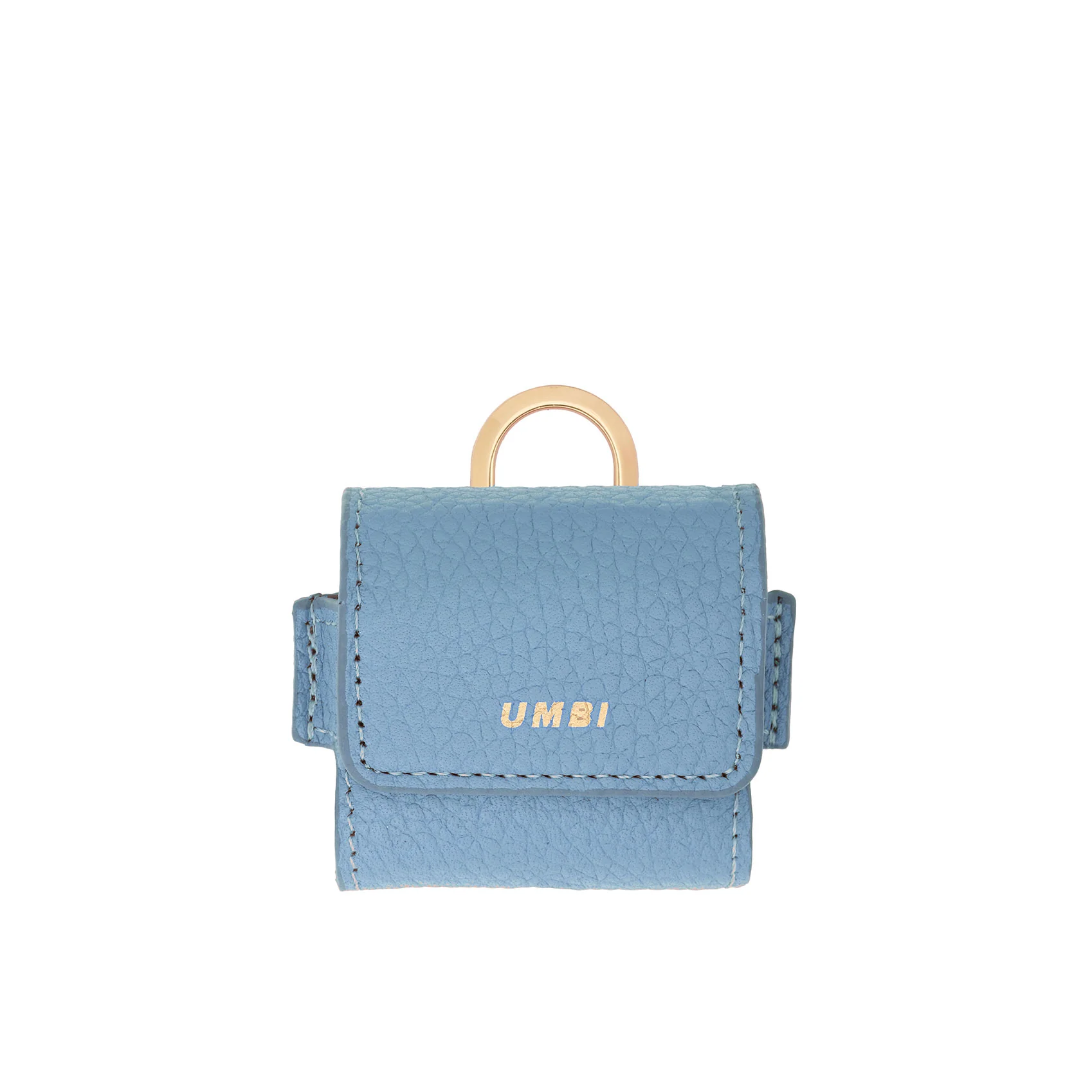 UMBI Personalized Leather AirPods Bag - Blue - Image 3
