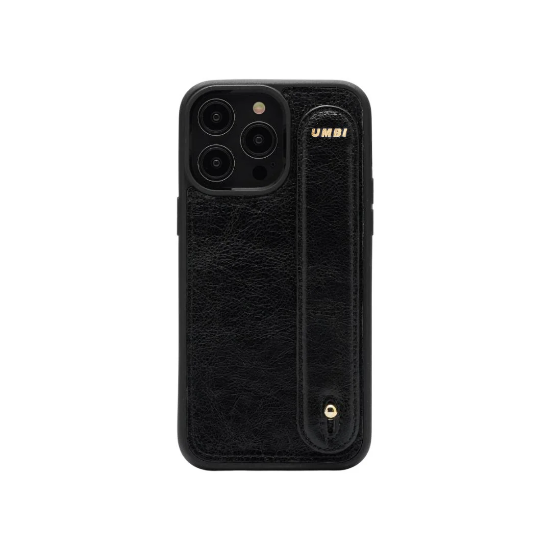 GLAM. Personalized Leather iPhone Case - Black/Gold - Image 4