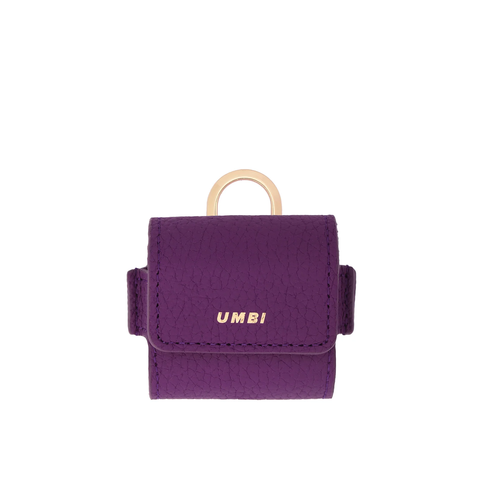 UMBI Personalized Leather AirPods Bag - Purple - Image 3