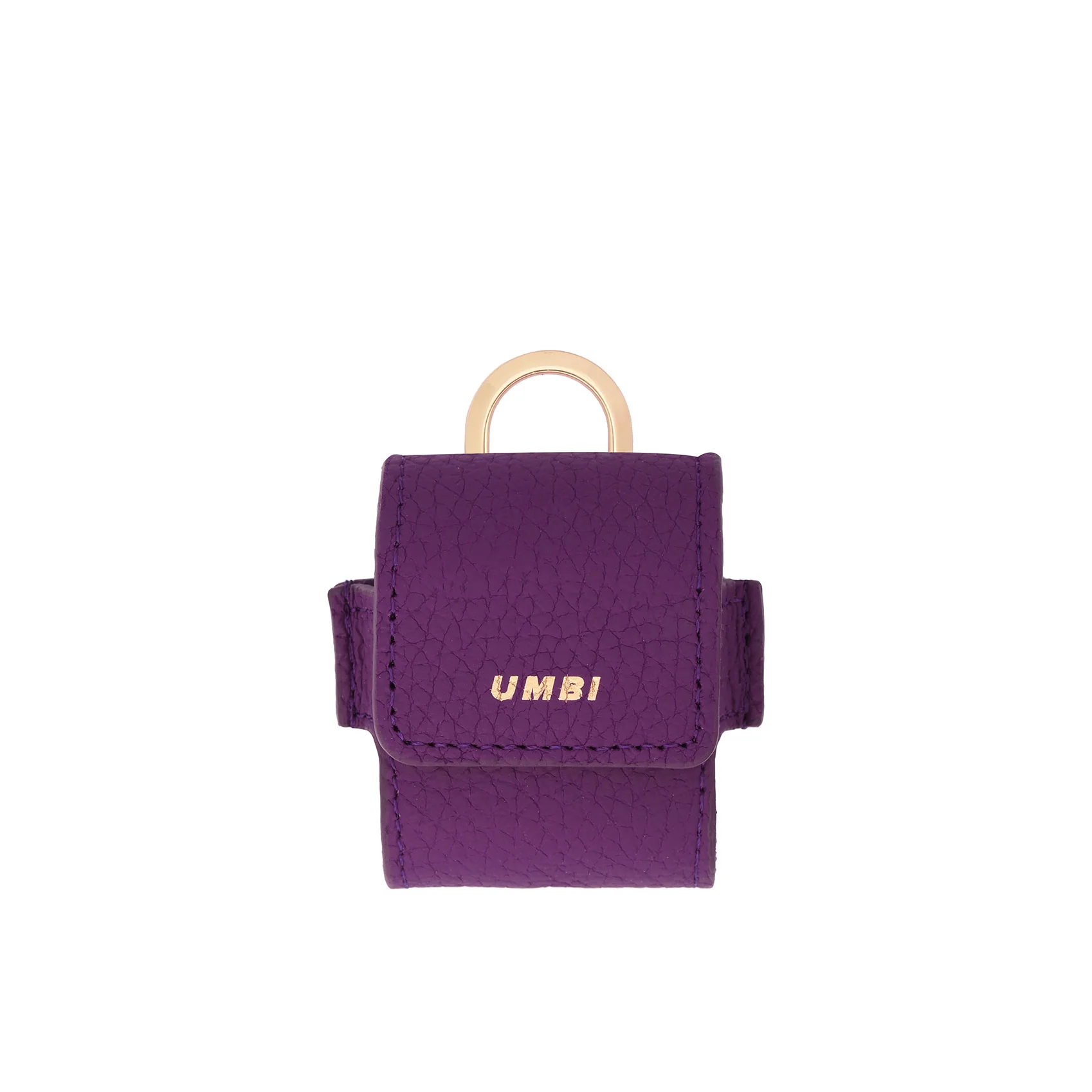 UMBI Personalized Leather AirPods Bag - Purple - Image 4