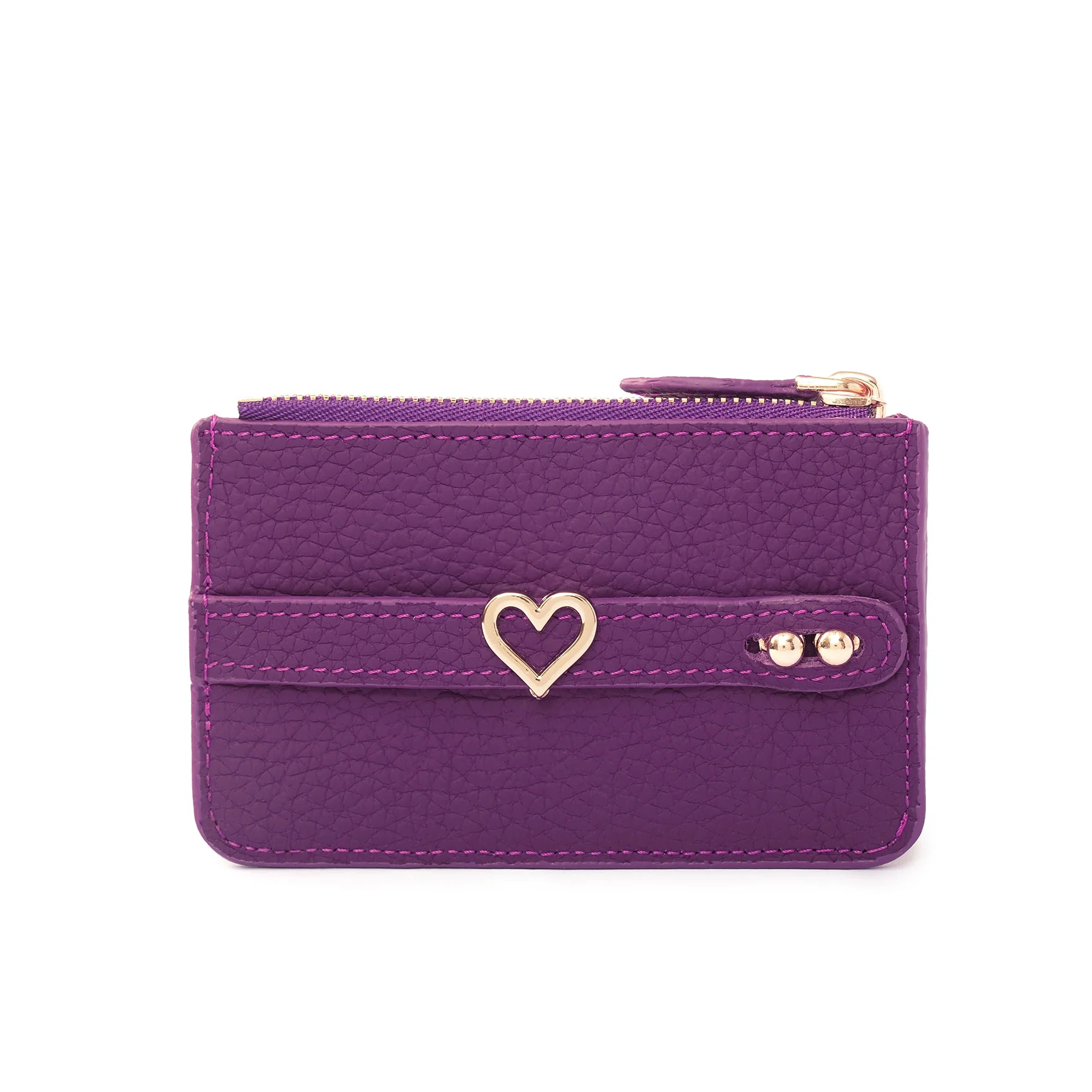 UMBI Personalized Leather Mini Wallet - Purple - Image 3