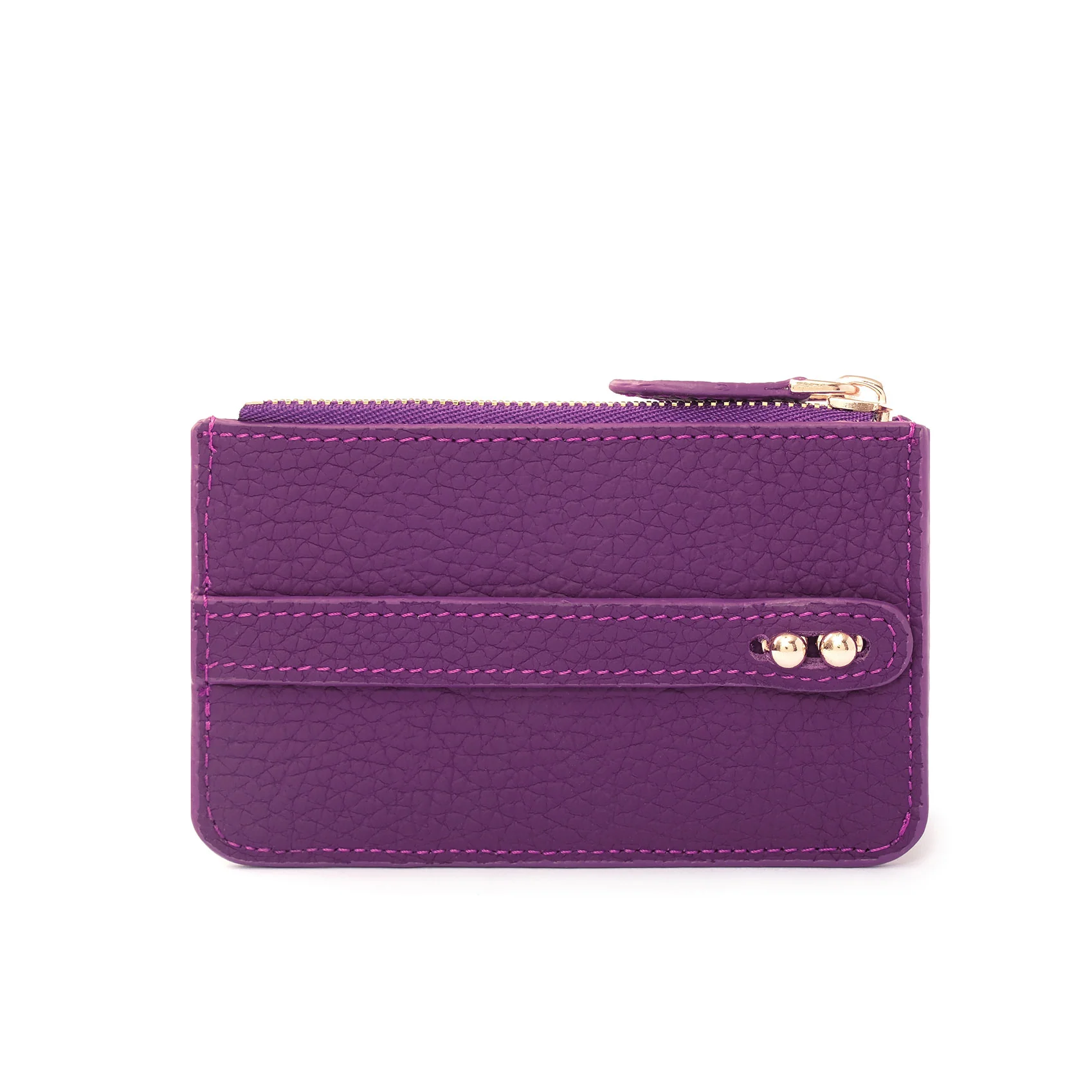 UMBI Personalized Leather Mini Wallet - Purple - Image 4