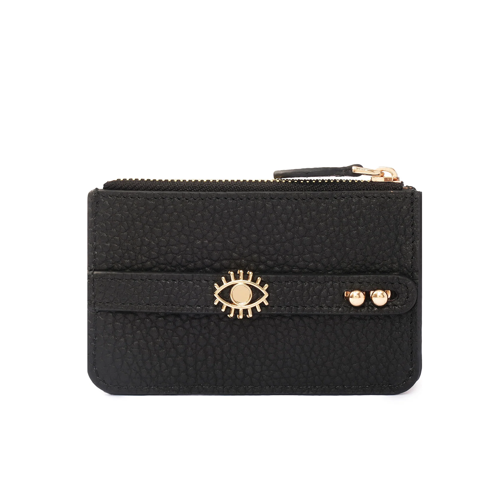 UMBI YOUZ Personalized Leather Mini Wallet - Black - Image 4
