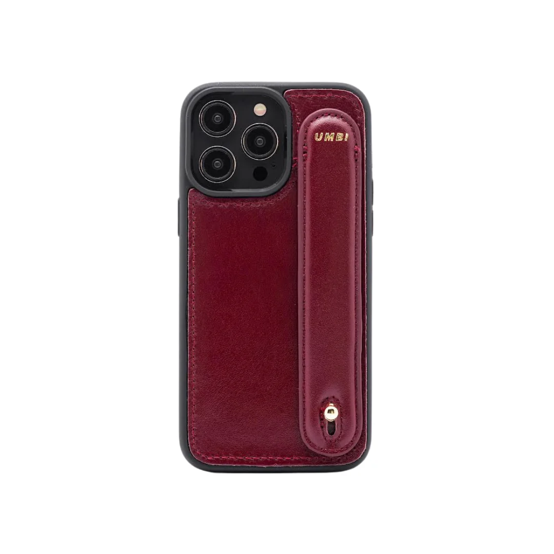 GLAM. Personalized Leather iPhone Case - Burgundy/Gold - Image 5