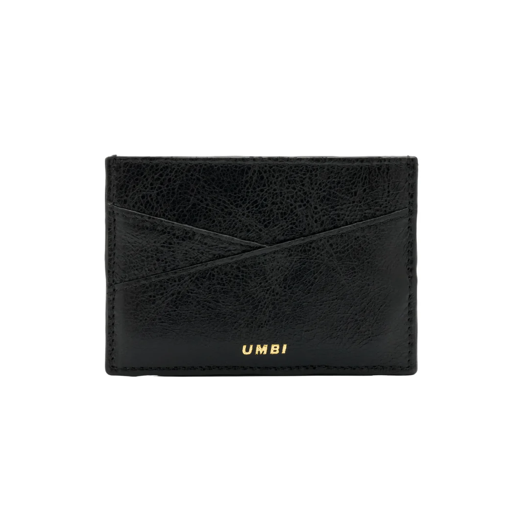 UMBI Personalized Leather Cardholder - Metallic BLACK - Image 3