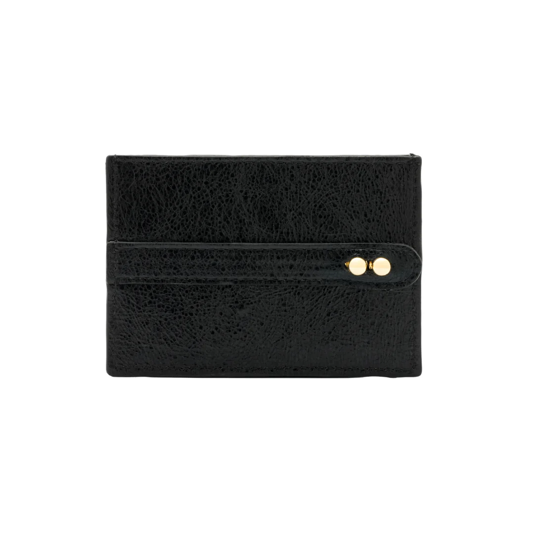 UMBI Personalized Leather Cardholder - Metallic BLACK - Image 4