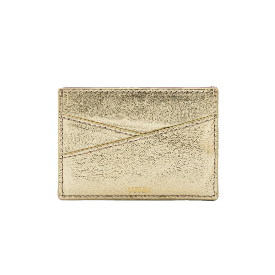 UMBI Personalized Leather Cardholder - Metallic DORE - Image 3