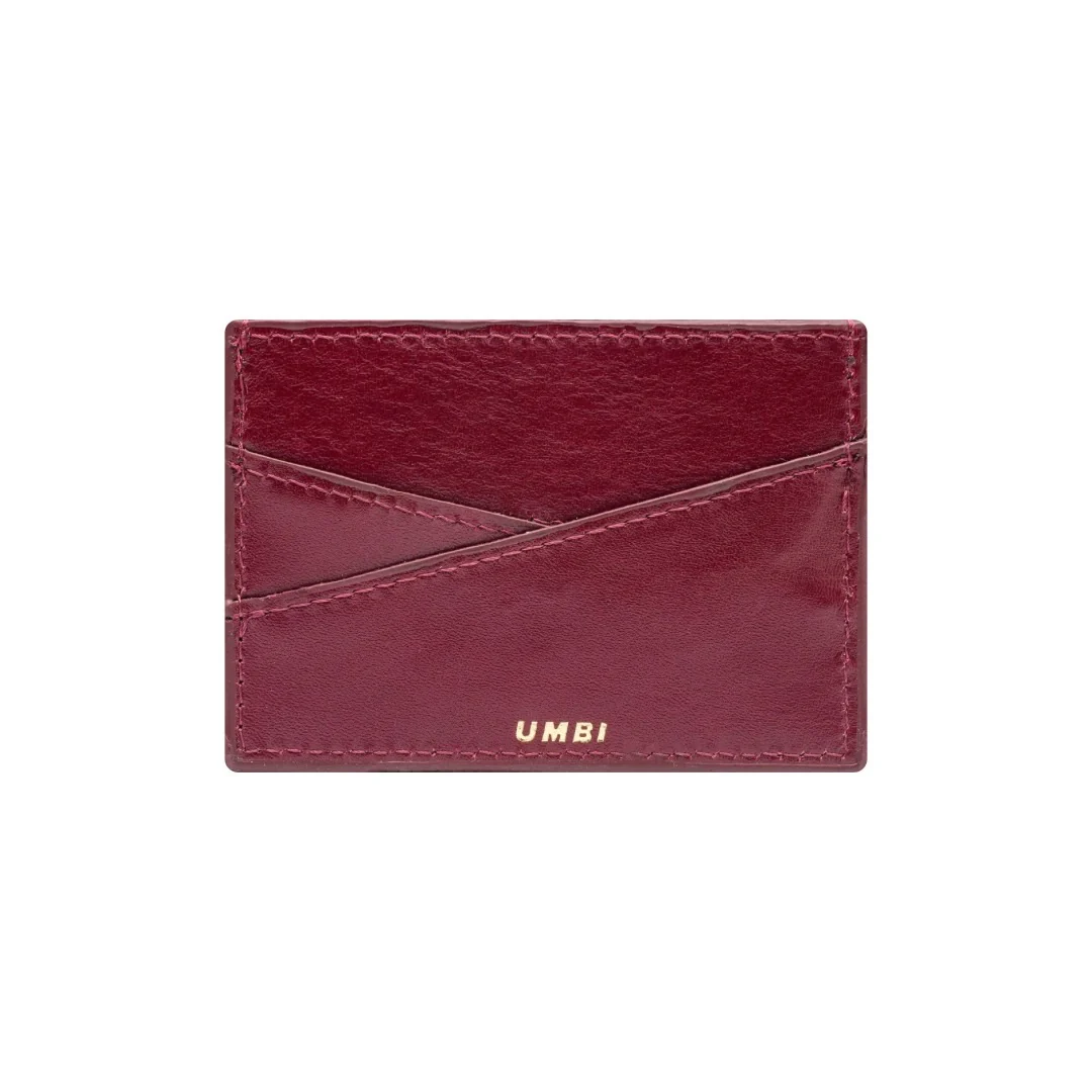 UMBI Personalized Leather Cardholder - BURGUNDY - Image 2