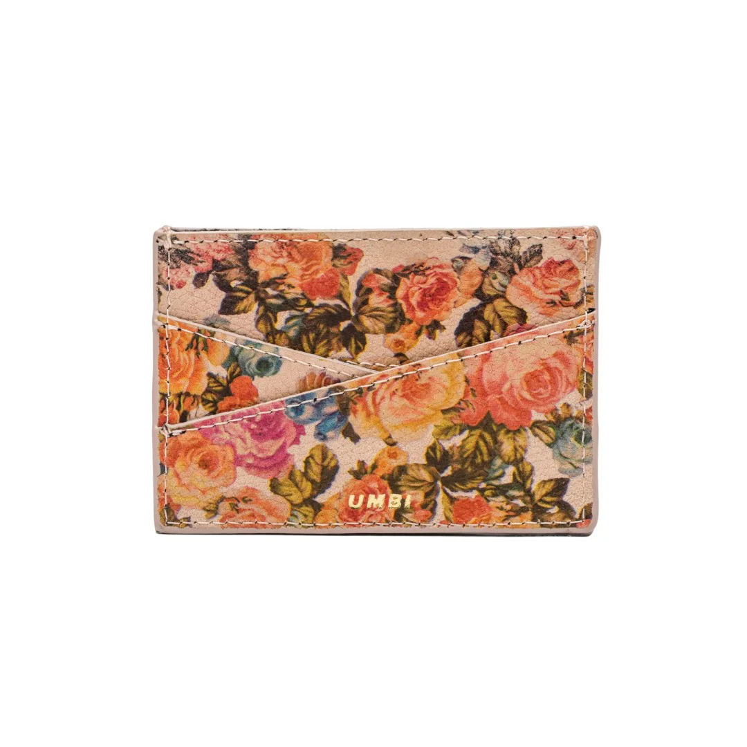 UMBI Personalized Leather Cardholder - FLORAL - Image 2