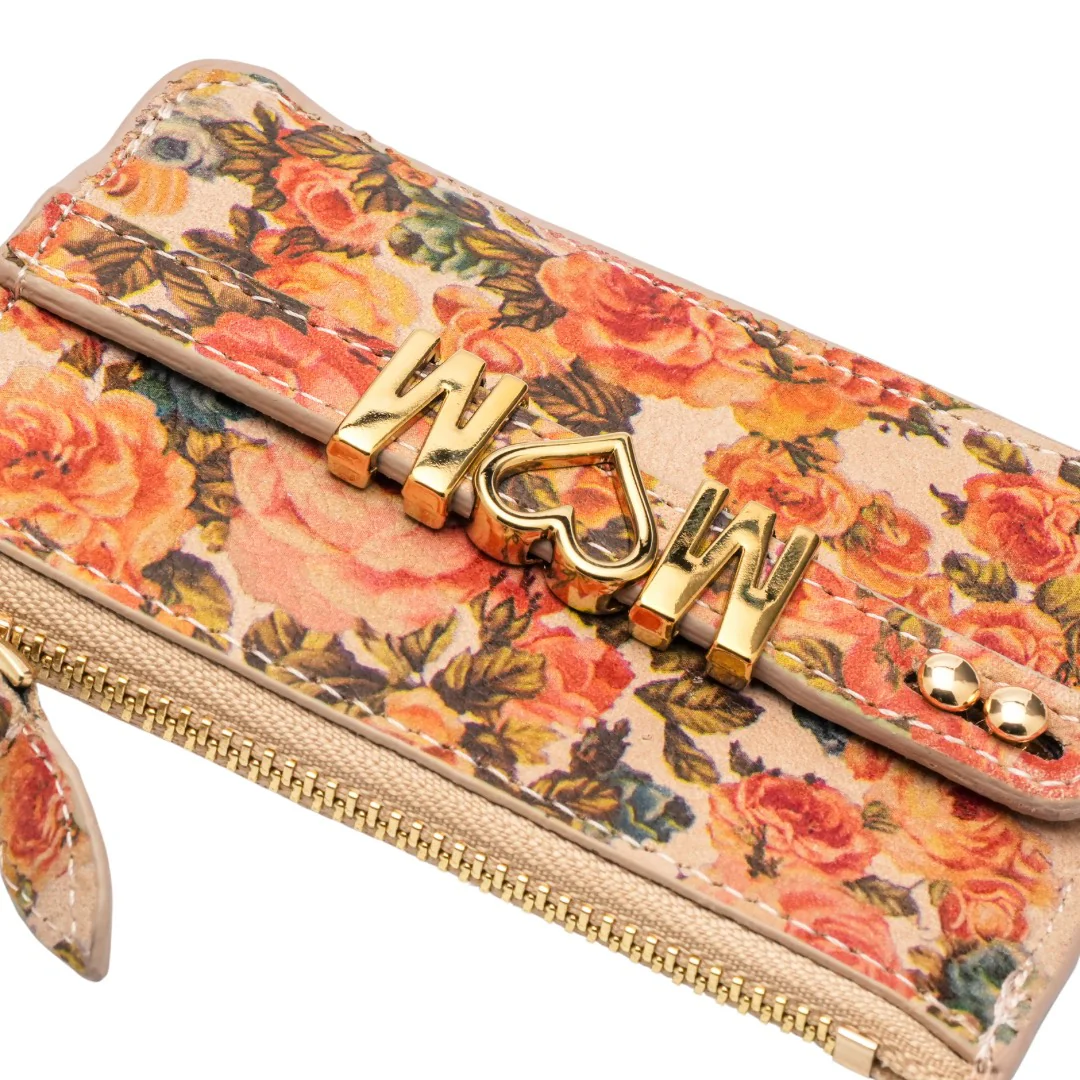 UMBI Personalized Leather Mini Wallet - FLORAL - Image 3