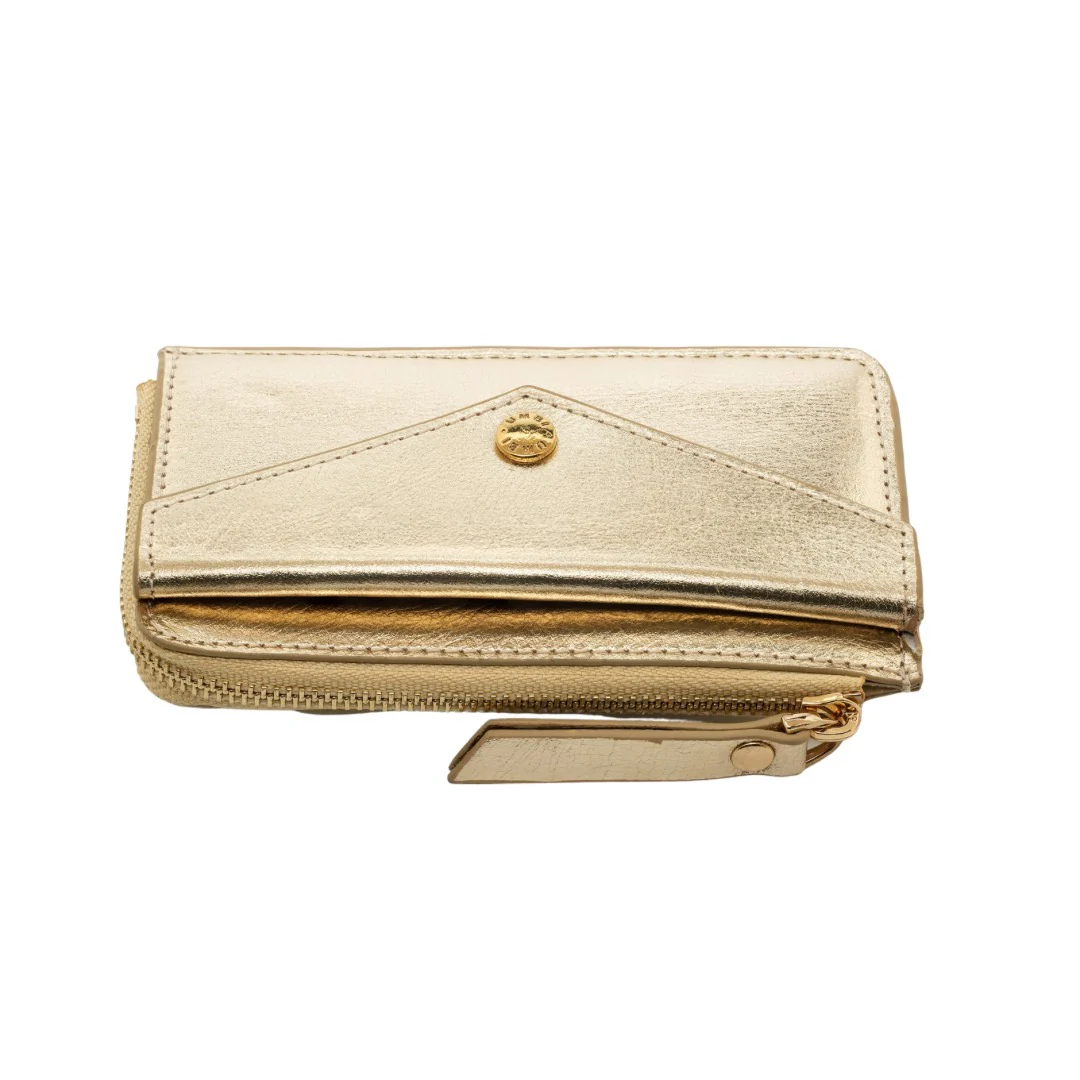 UMBI GLAM Personalized Leather Wallet - Metallic DORE - Image 5