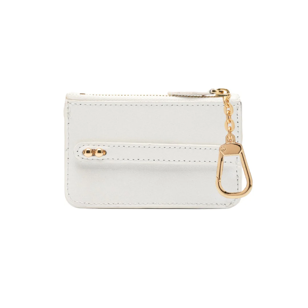 UMBI Personalized Leather Mini Wallet - Pearl White - Image 4