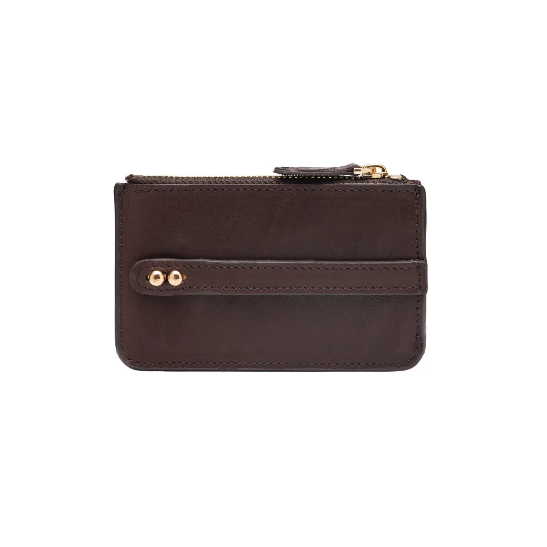 UMBI Personalized Leather Mini Wallet - BROWN - Image 4
