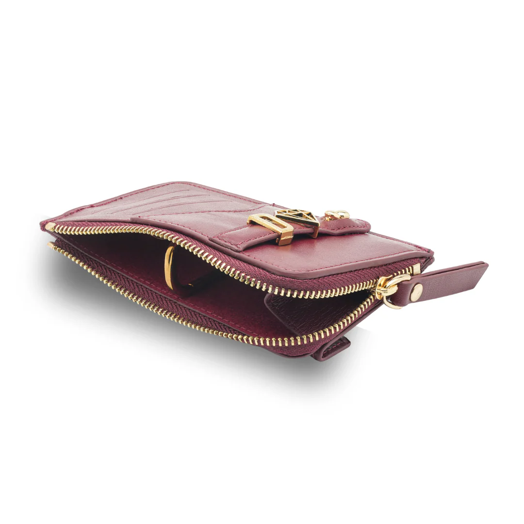 UMBI Personalized Leather Wallet - BURGUNDY - Image 4