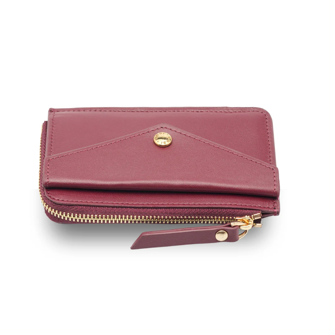 UMBI Personalized Leather Wallet - BURGUNDY - Image 5
