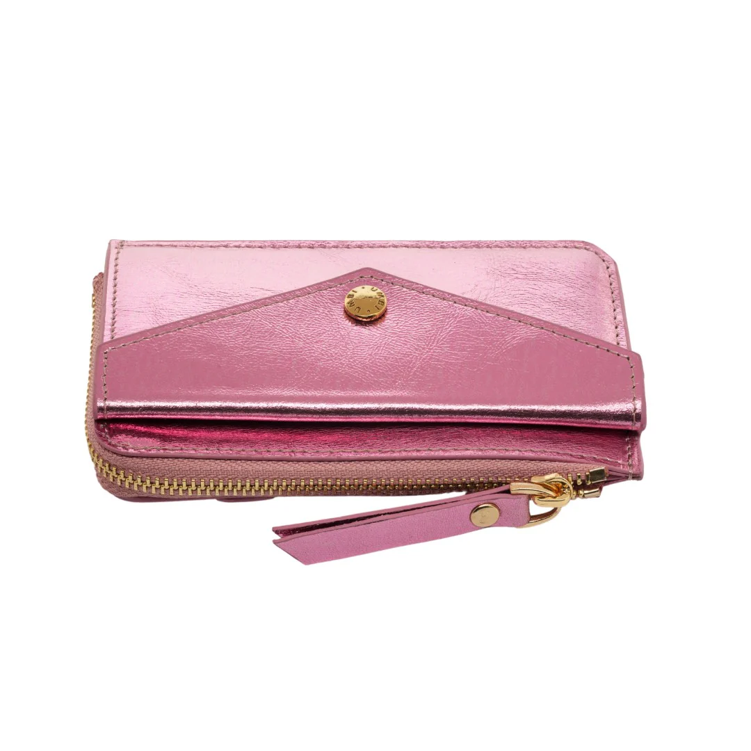 UMBI GLAM Personalized Leather Wallet - Metallic ROSE - Image 5