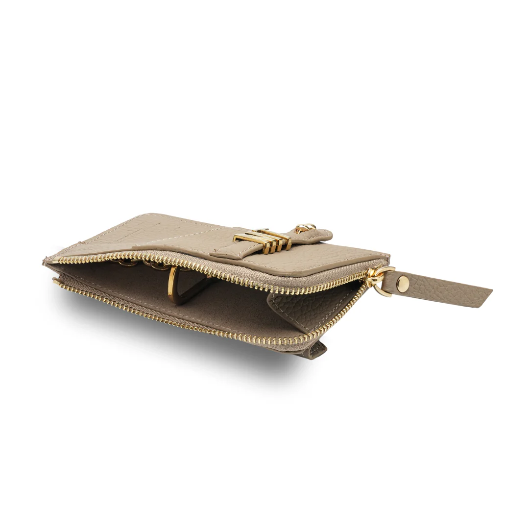 UMBI YOUZ Personalized Leather Wallet - BEIGE - Image 4