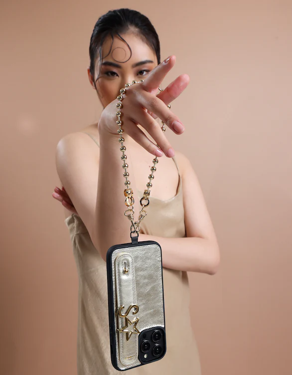 GLAM. Personalized Leather iPhone Case - Dore/Gold - Image 6